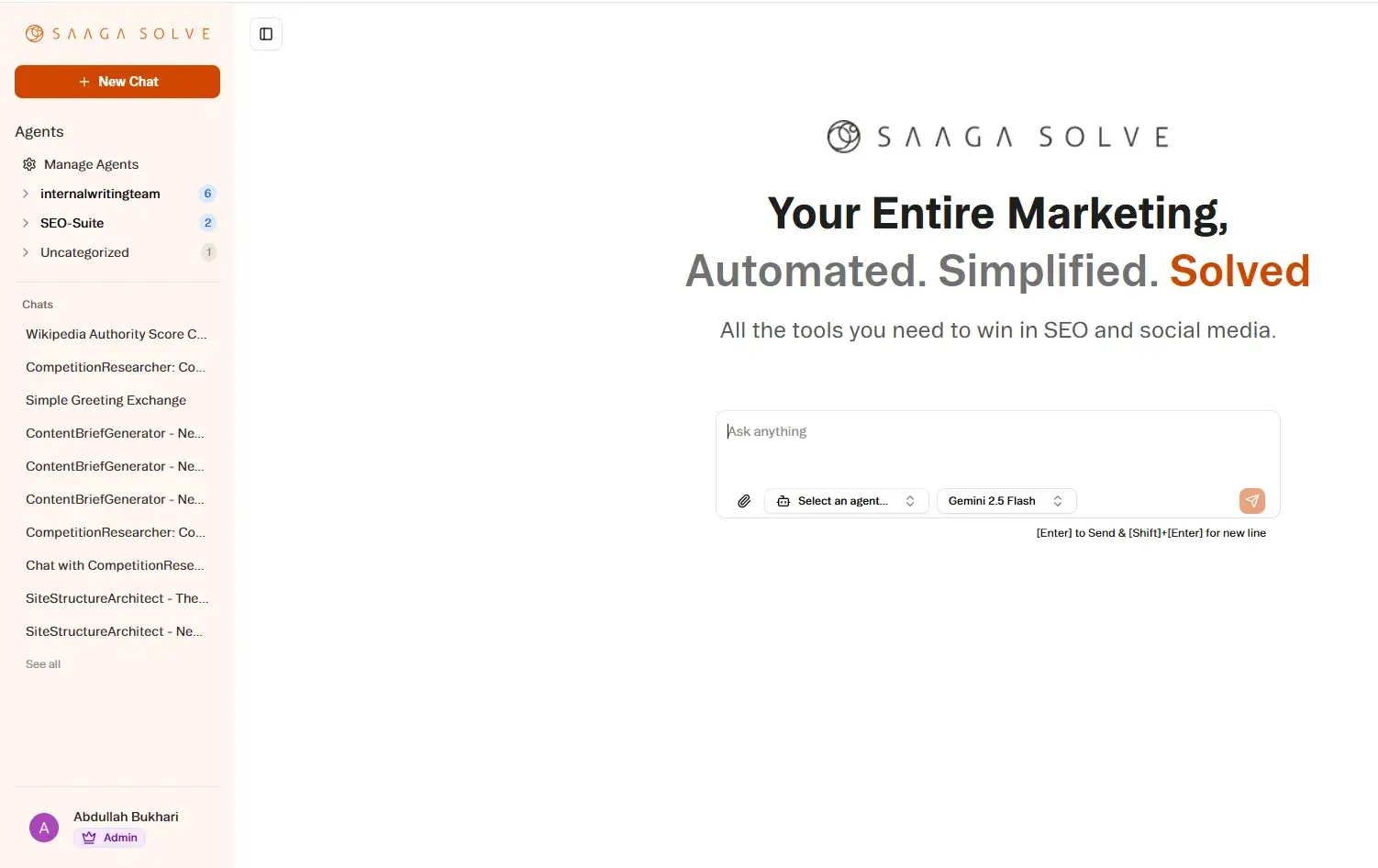 An image featuring welcome page of product